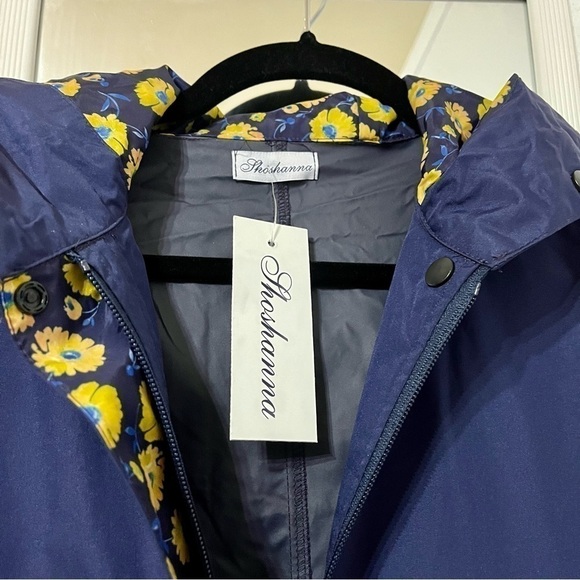 SHOSHANNA Daisy Daydream Rain Coat Spring Jacket fits like a L - Picture 8 of 12